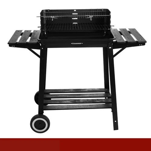 bbq barbecue a carbone carbonella da giardino grill regolabile ripiani spiedo e tanti accessori