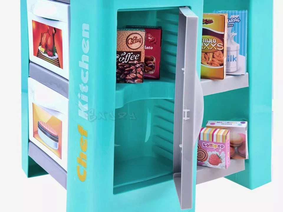 Cucina Giocattolo per Bambini Grande con Acqua luci Suoni e Accessori h. 84 cm