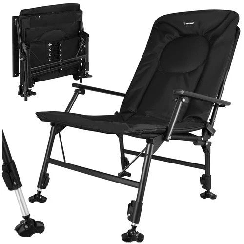 Sedia da pesca sedia campeggio altezza e schienale regolabile portata 120 kg sedia pieghevole