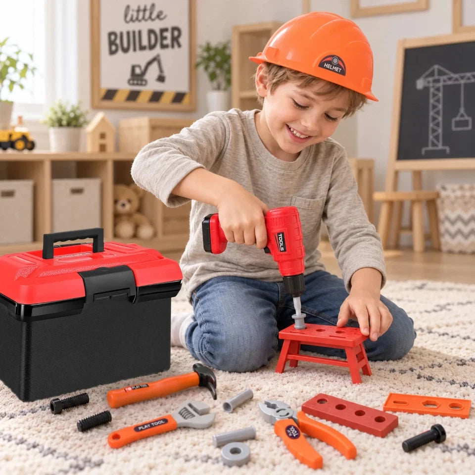 cassetta degli attrezzi giocattolo per bambini giochi attrezzi lavoro e fai da te