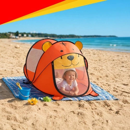 Tenda da spiaggia Tenda da gioco bambini Tigro con set secchiello palette pop-up