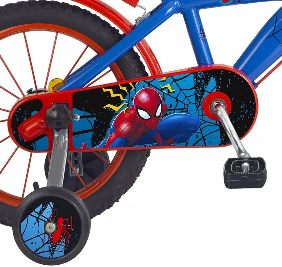 Bicicletta Spiderman 16 Pollici Bici Uomo Ragno Bambino ruote 4 5 6 anni