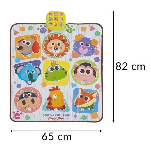 TAPPETO interattivo per bambini con giochi musica e versi di animali cm. 82x65