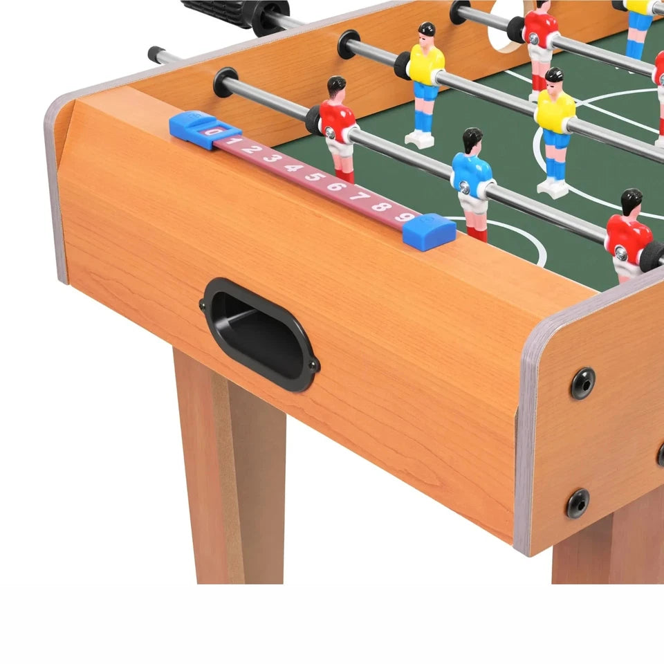 Calcio Balilla da Tavolo con Gambe in Legno per Bambini e Adulti Biliardino