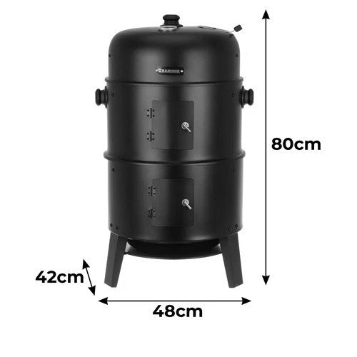 bbq barbecue a carbone carbonella con coperchio affumicatore termometro braciere