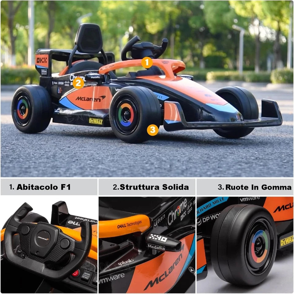 Auto elettrica per bambini McLaren Formula 1 - 12 V litio macchina elettrica