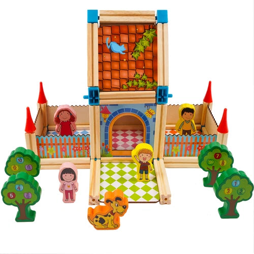 costruzioni per bambini set fattoria animali casetta con accessori blocchi costruzione
