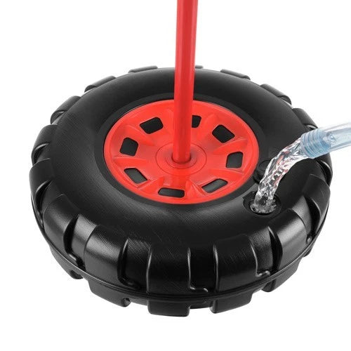 Canestro da basket con piantana e tabellone altezza regolabile con palla e pompa