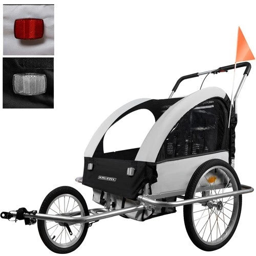 Rimorchio per Bicicletta Carrello porta bambini o Passeggino Trasporto cani