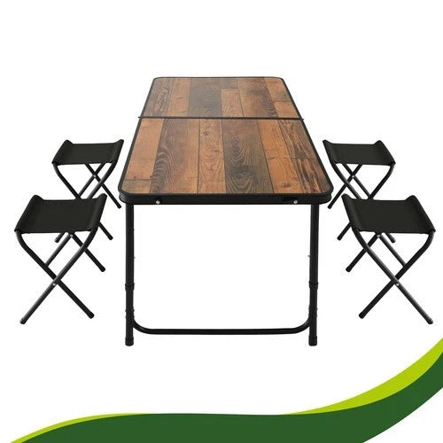 Tavolo campeggio pic nic+ 4 sgabelli richiudibile a valigetta altezza regolabile