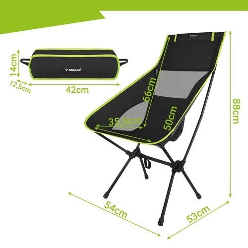 Sedia da pesca sedia giardino pieghevole sedia campeggio portata 120 kg, leggera