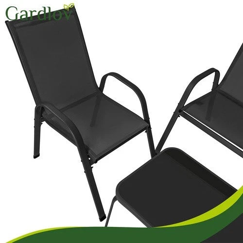 SET mobili TERRAZZO DA GIARDINO 4 POSTI sedie tavolo panca divano in acciaio